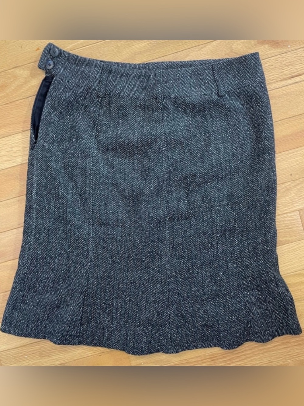 New York & Company Charcoal Peplum Skirt